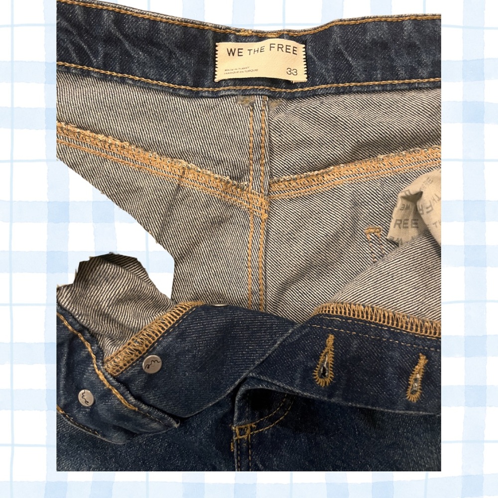 We The Free Dark Blue Denim Jeans